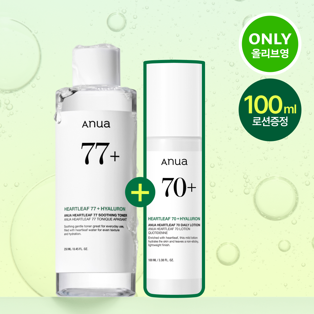 Anua Heartleaf 77 Soothing Toner 250ml (+Lotion 100ml)