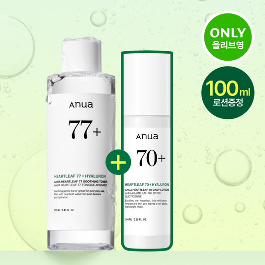Anua Heartleaf 77 Soothing Toner 250ml (+Lotion 100ml)